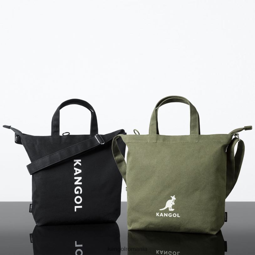 accesorii | Kangol unisex negru geantă tote medie zippi ecologică 0VJ20935