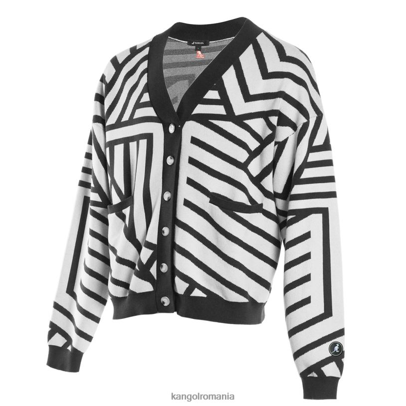 îmbrăcăminte | Kangol unisex alb negru cardigan graffiti 0VJ201209