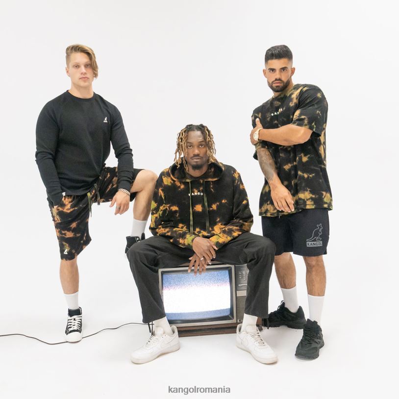 îmbrăcăminte | Kangol bărbați maro pădure hanorac cu vopsea tie 0VJ201175