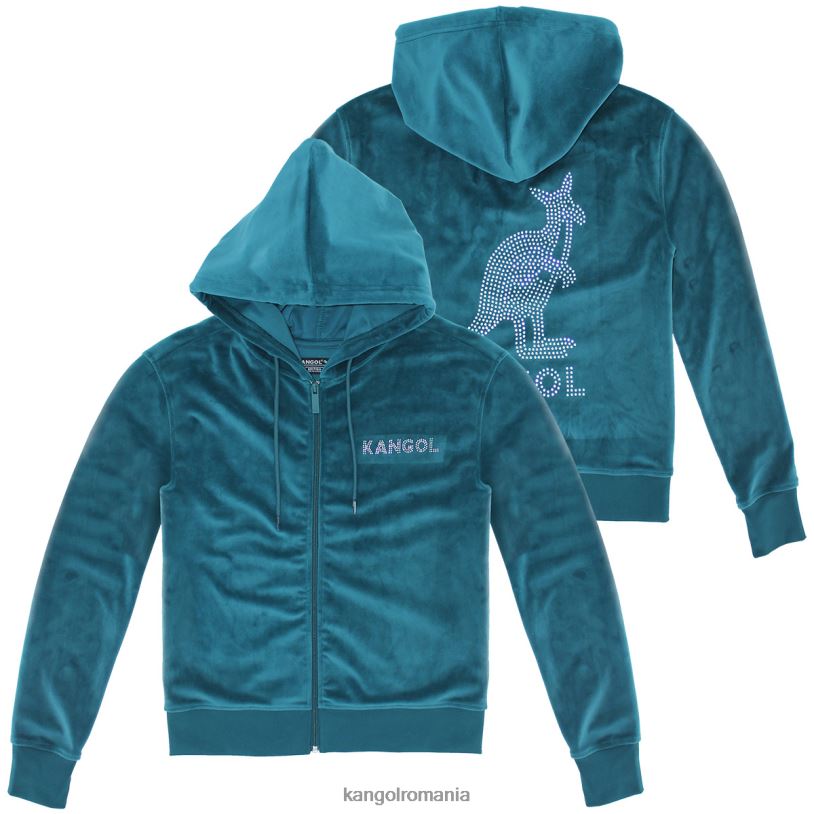 îmbrăcăminte | Kangol femei molid hanorac din velur cu fermoar cu cristale 0VJ201140