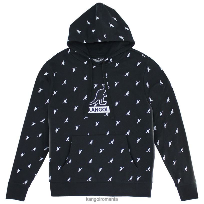 îmbrăcăminte | Kangol unisex combinație neagră aop hanorac 0VJ201099