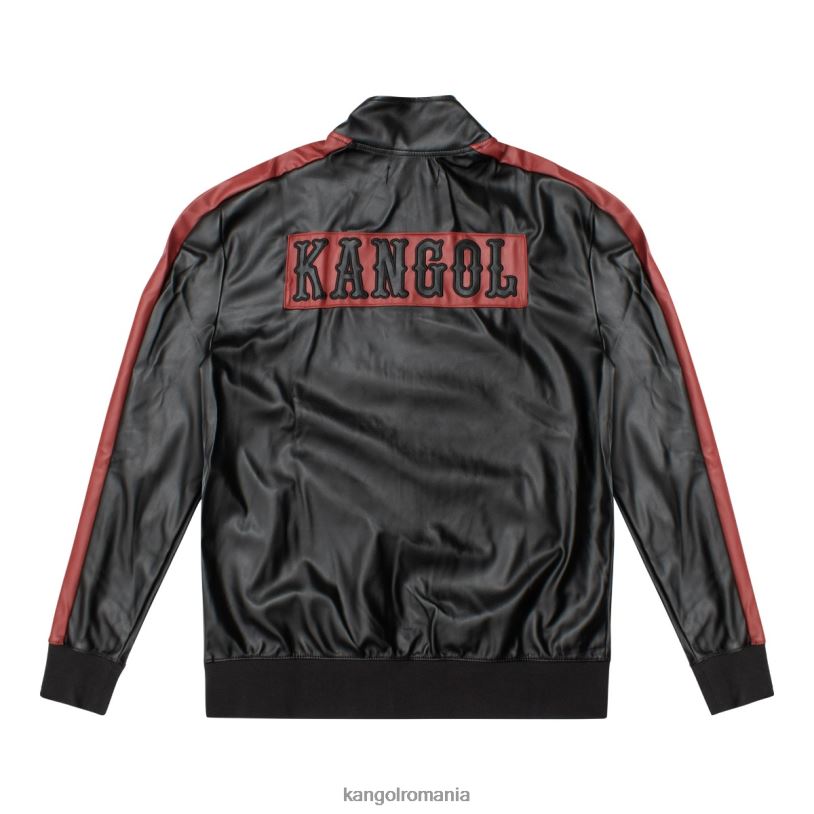 îmbrăcăminte | Kangol bărbați frumusete neagra jachetă vegană din piele 0VJ201160