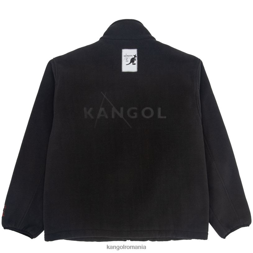 îmbrăcăminte | Kangol unisex jet negru jachetă fleece cu fermoar 0VJ201232