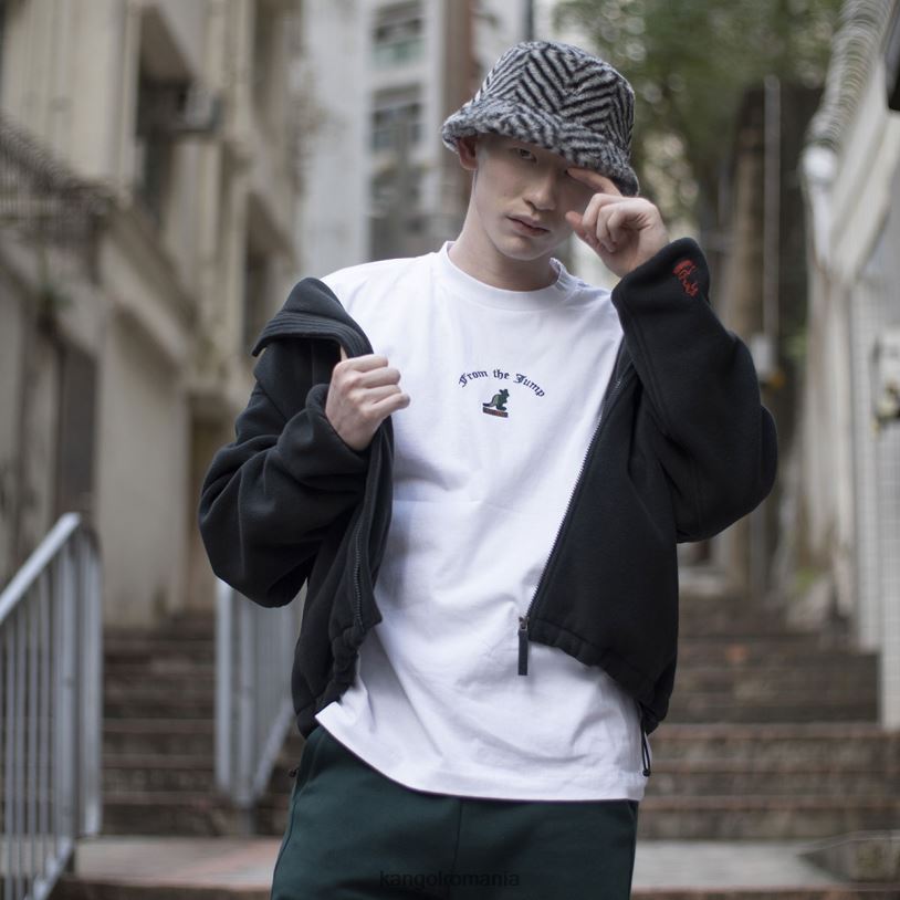 îmbrăcăminte | Kangol unisex jet negru jachetă fleece cu fermoar 0VJ201232