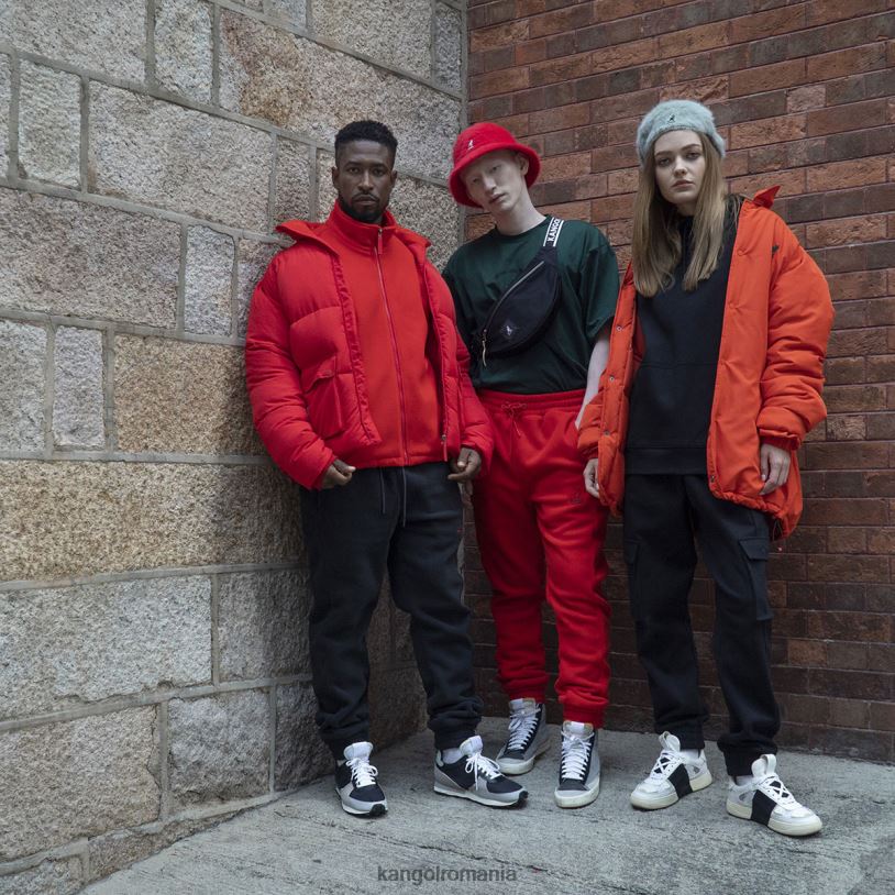 îmbrăcăminte | Kangol unisex stacojiu flacără jachetă cu buzunar plasture 0VJ201231