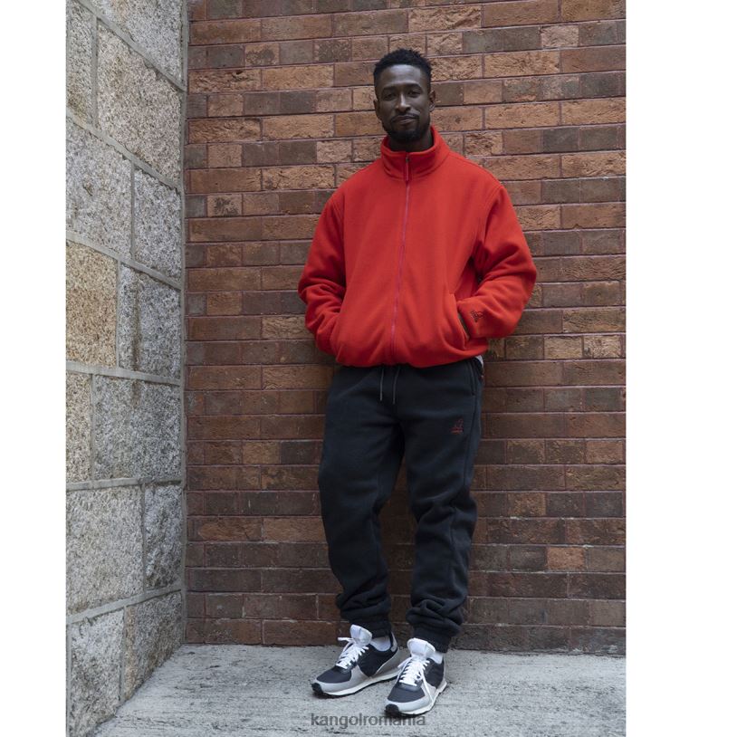 îmbrăcăminte | Kangol unisex stacojiu flacără jachetă fleece cu fermoar 0VJ201233