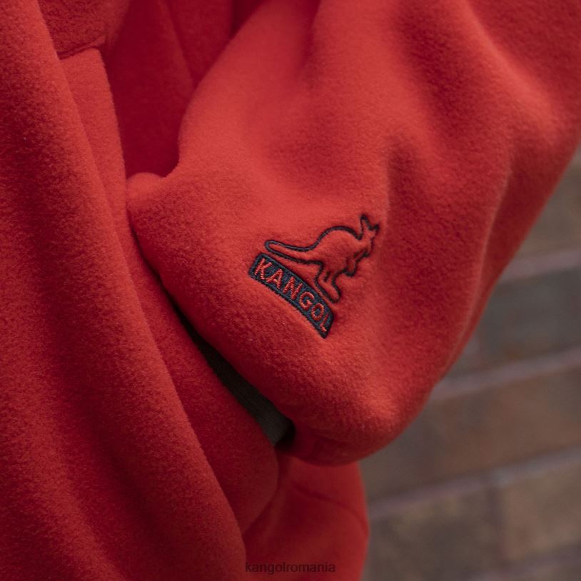 îmbrăcăminte | Kangol unisex stacojiu flacără jachetă fleece cu fermoar 0VJ201233