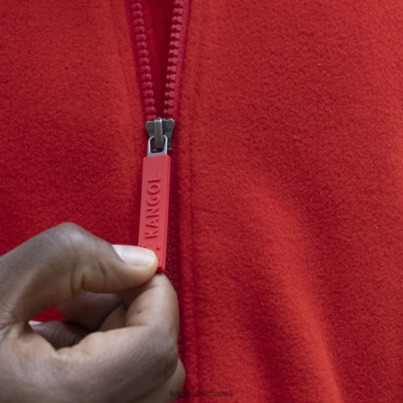 îmbrăcăminte | Kangol unisex stacojiu flacără jachetă fleece cu fermoar 0VJ201233