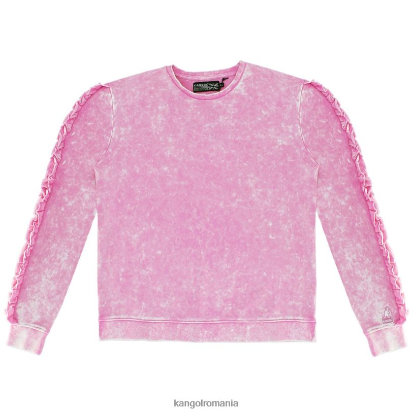 îmbrăcăminte | Kangol femei frumusete neagra popover cu volan de spălare cu acid 0VJ201174