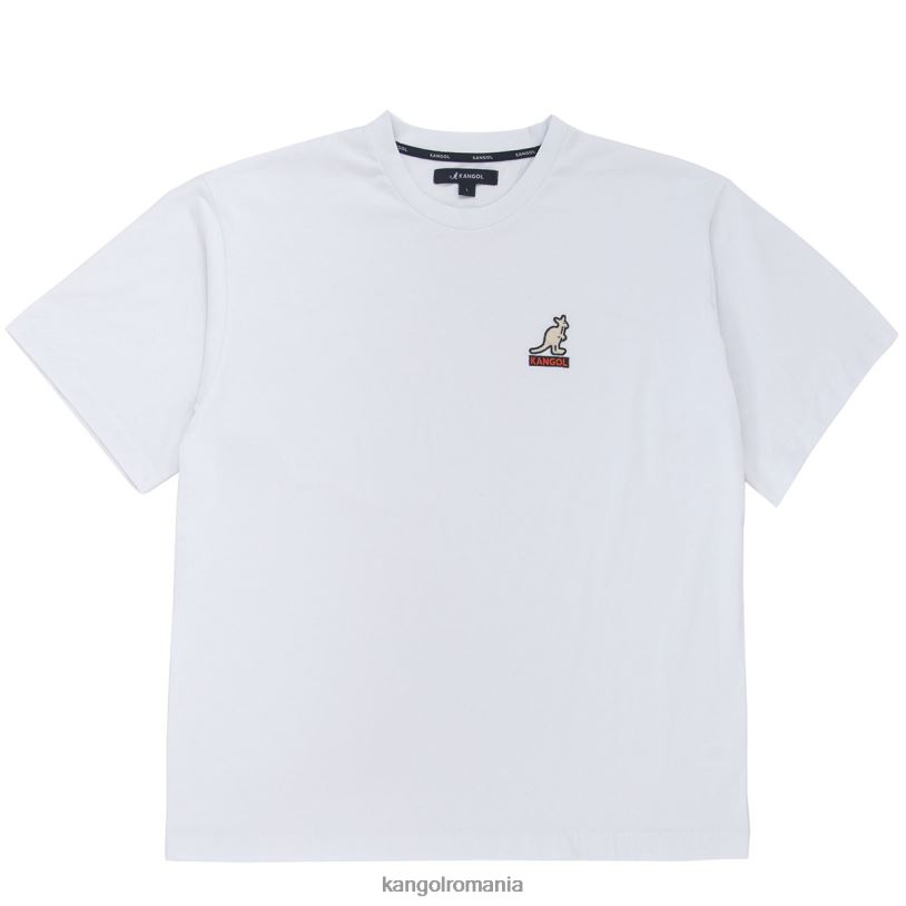 îmbrăcăminte | Kangol unisex alb tricou cu logo la spate 0VJ201237
