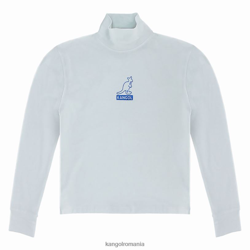 îmbrăcăminte | Kangol unisex alb tricou cu mânecă lungă din folie 0VJ201212