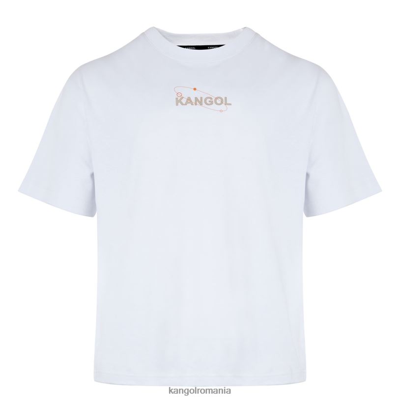 îmbrăcăminte | Kangol unisex alb tricou grafic orbital 0VJ201205
