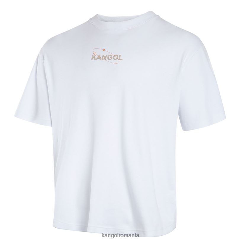 îmbrăcăminte | Kangol unisex alb tricou grafic orbital 0VJ201205