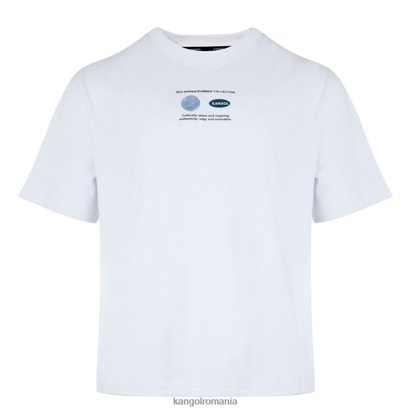 îmbrăcăminte | Kangol unisex alb tricou grafic pentru rachete spațiale 0VJ201199