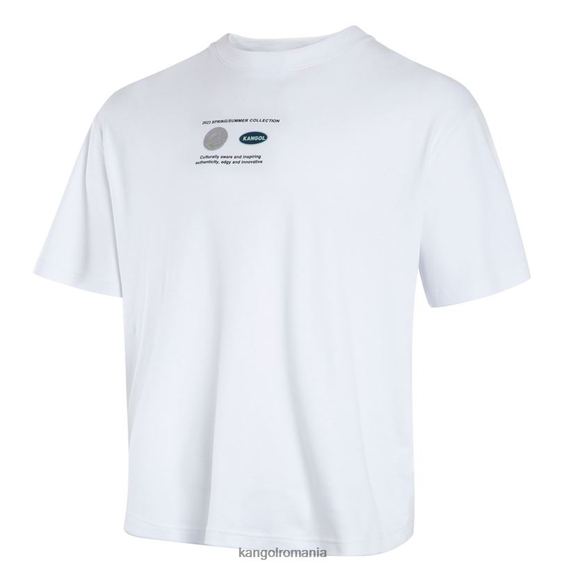 îmbrăcăminte | Kangol unisex alb tricou grafic pentru rachete spațiale 0VJ201199