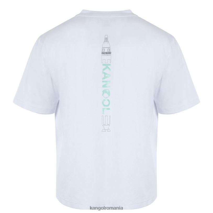 îmbrăcăminte | Kangol unisex alb tricou grafic pentru rachete spațiale 0VJ201199