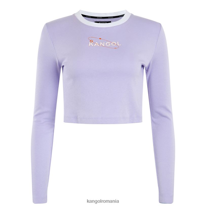 îmbrăcăminte | Kangol unisex lavandă tricou cu mânecă lungă orbital 0VJ201200