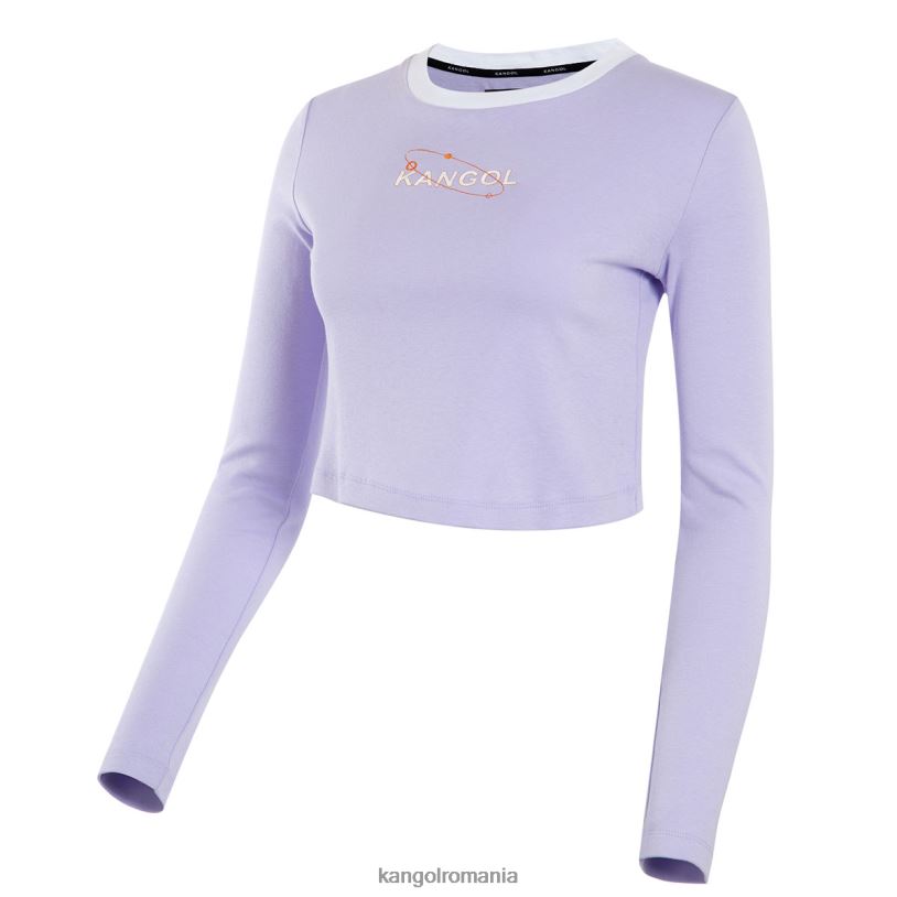 îmbrăcăminte | Kangol unisex lavandă tricou cu mânecă lungă orbital 0VJ201200