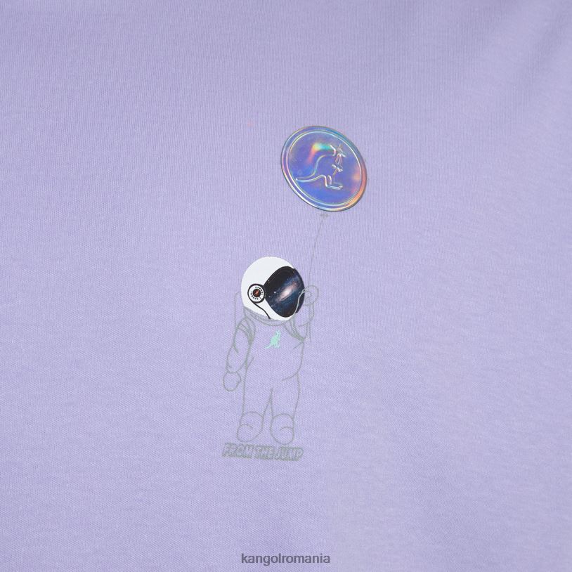 îmbrăcăminte | Kangol unisex lavandă tricou grafic space man 0VJ201207
