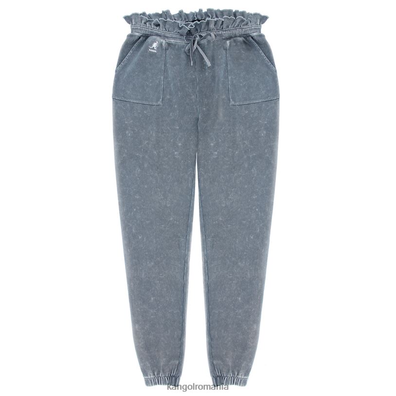 pantaloni | Kangol femei frumusete neagra pantaloni de jogging cu volane spalat cu acid 0VJ201075