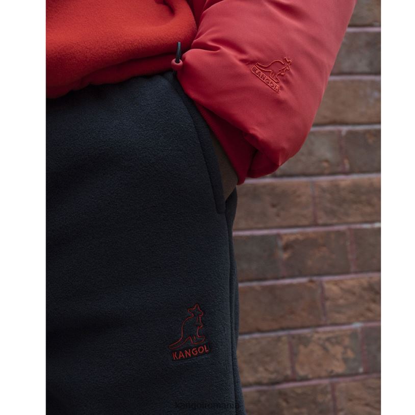 pantaloni | Kangol unisex jet negru jogger din lână 0VJ201083