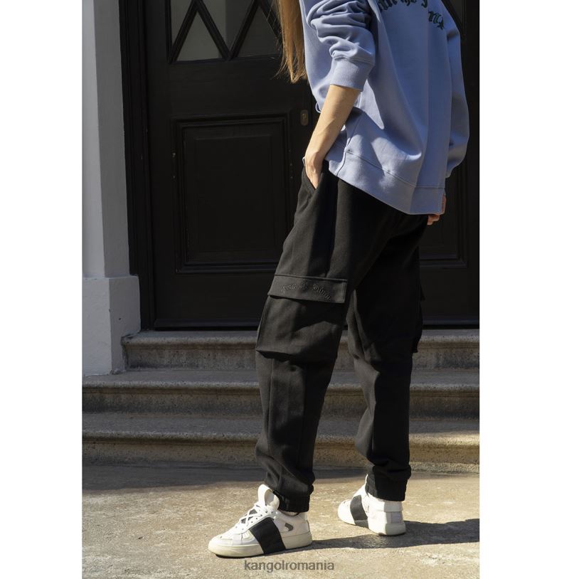 pantaloni | Kangol unisex jet negru jogger interlock 0VJ201080