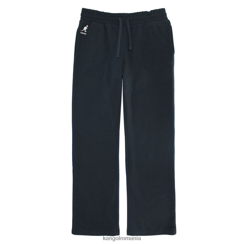 pantaloni | Kangol unisex negru pantaloni de jogging cu picioare drepte din piele intoarsa 0VJ201078